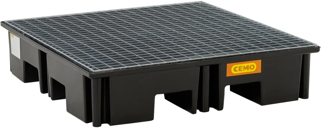 71484 Spillpall PE 220/4, stålgaller, svart
