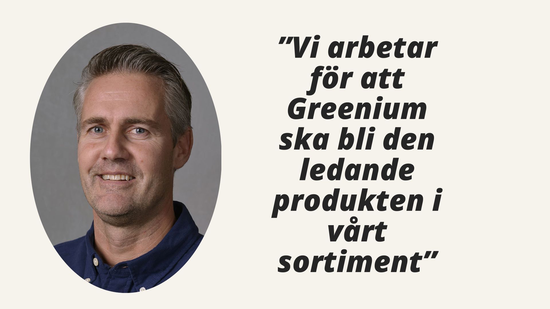Ett porträtt på Stefan Myrenfeldt med ett citat